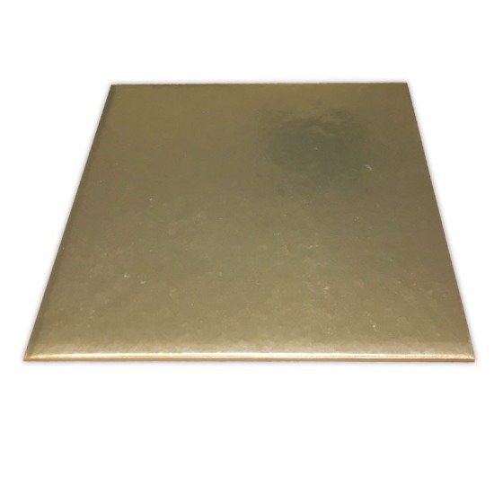Viereck Tortenunterlage 2 seitig ( Gold & Silber ) 25x25 cm - AKB006 - Mytortenland